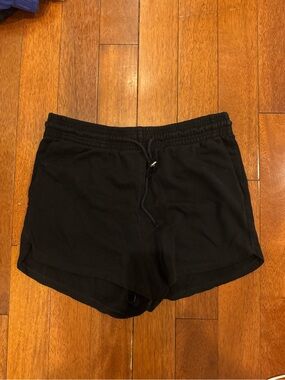 H&M Black Elastic Waist Athletic Shorts